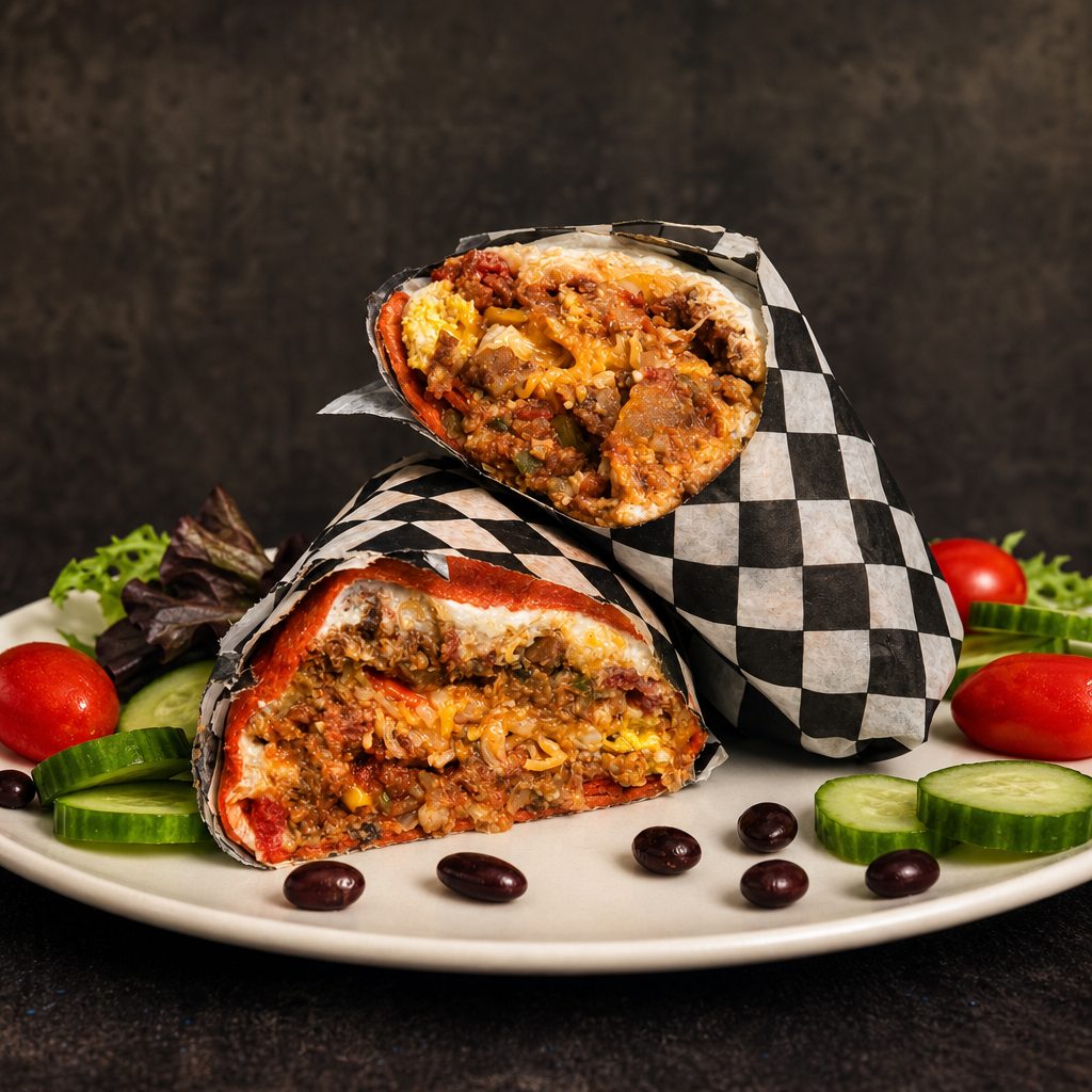 Sonja's Black Bean Burrito.