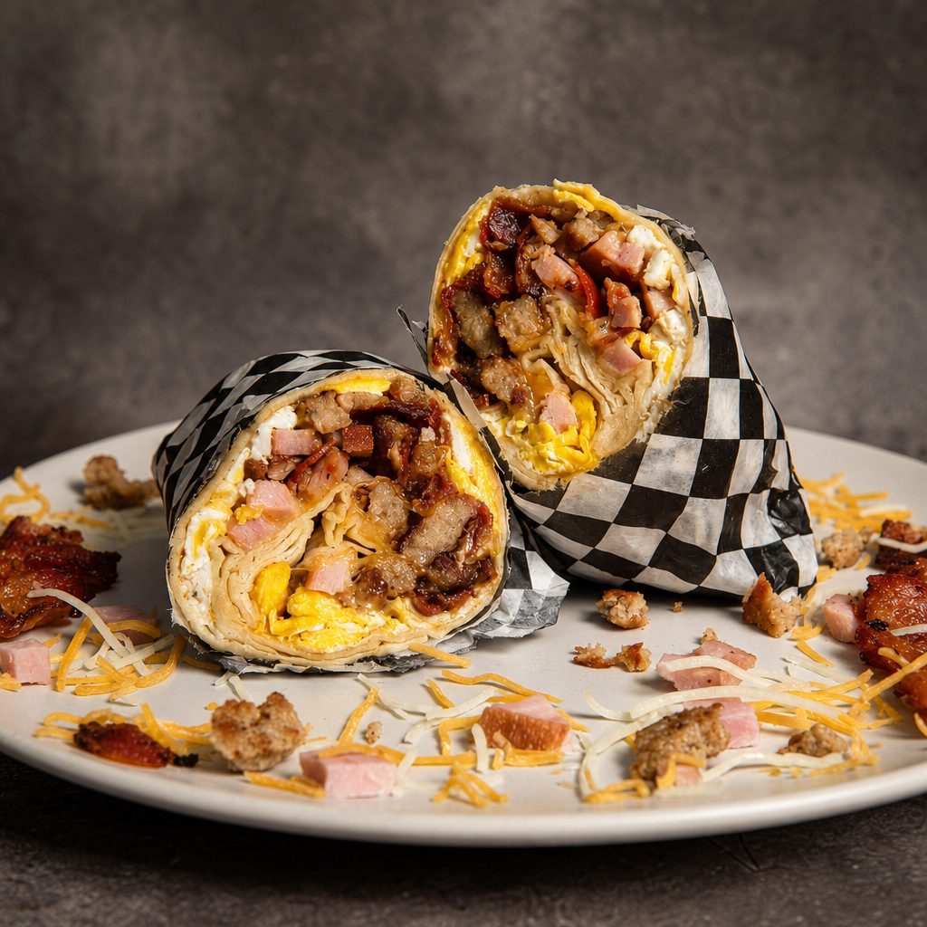 Gailene's Meat Lovin' Burrito.