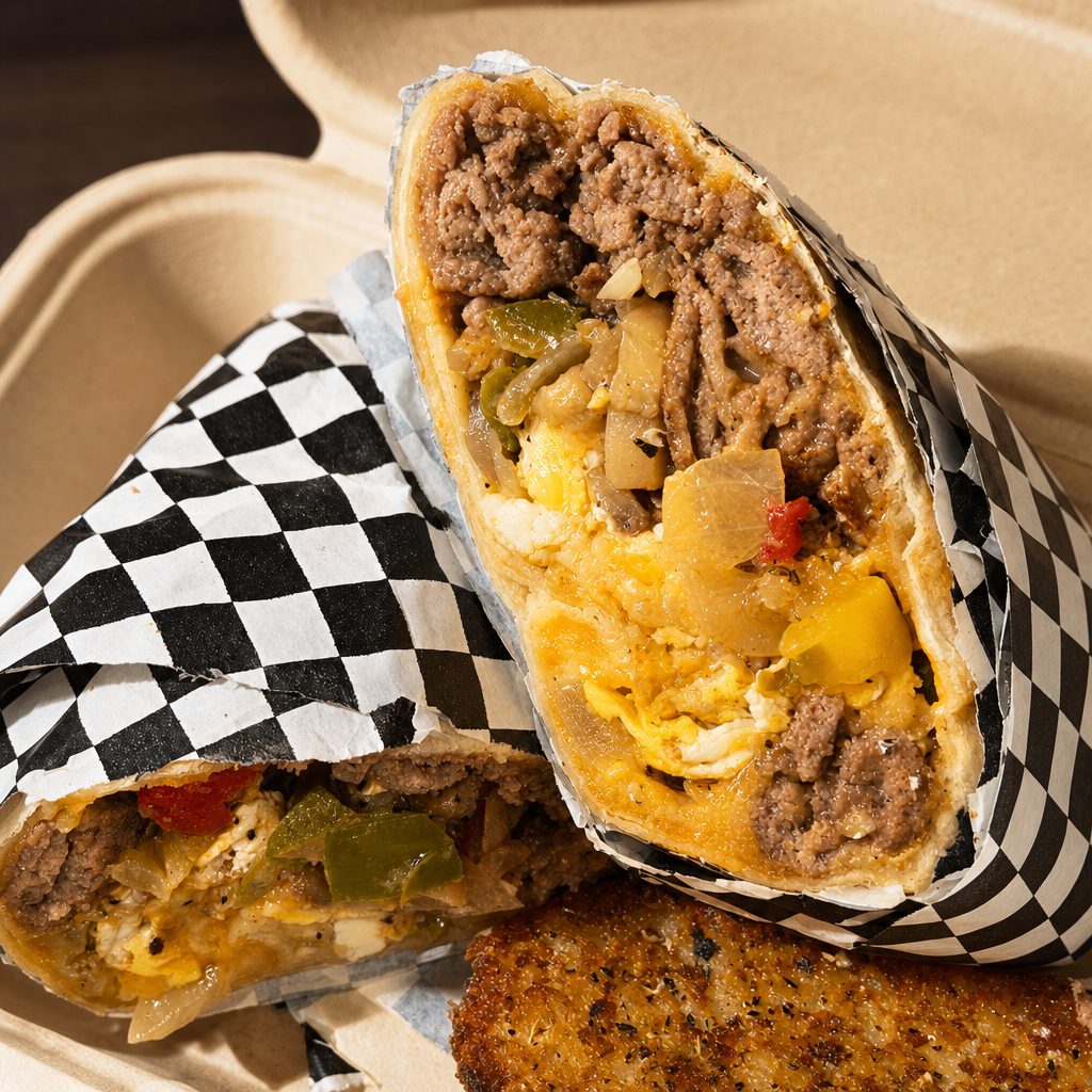 Steak, Egg & Cheese Burrito.
