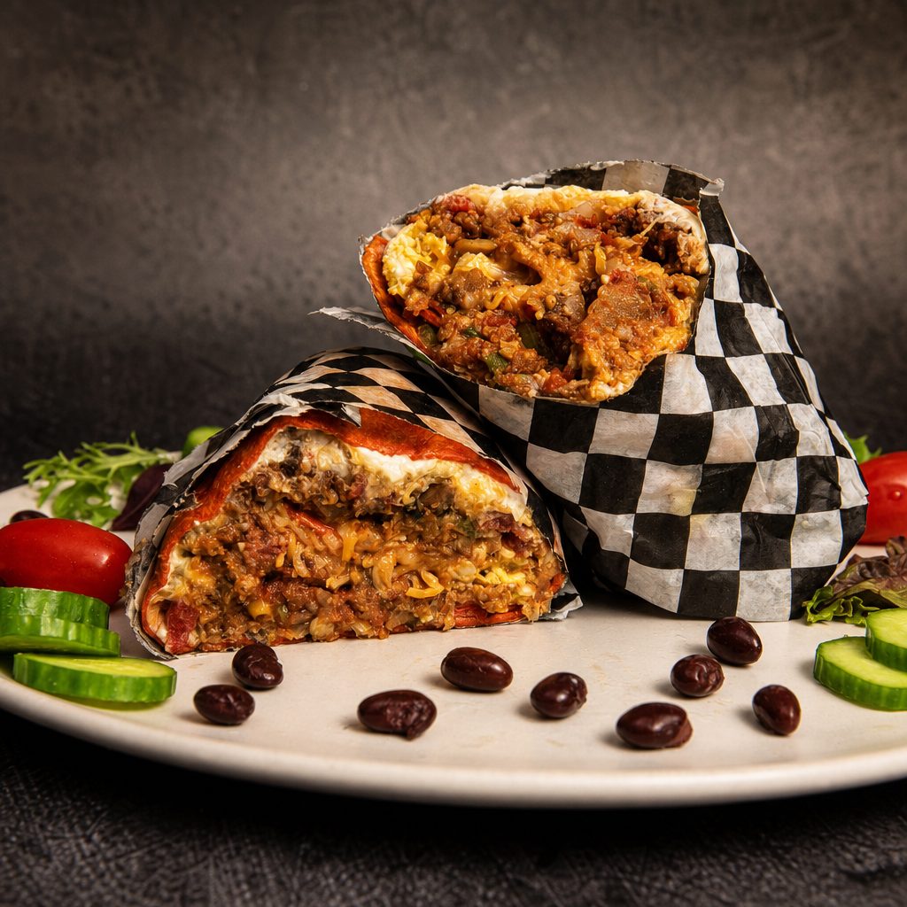 Sonja's Black Bean Burrito.